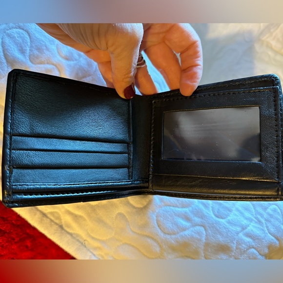 Wallet /Men’s simple black leather wallet - Picture 2 of 4